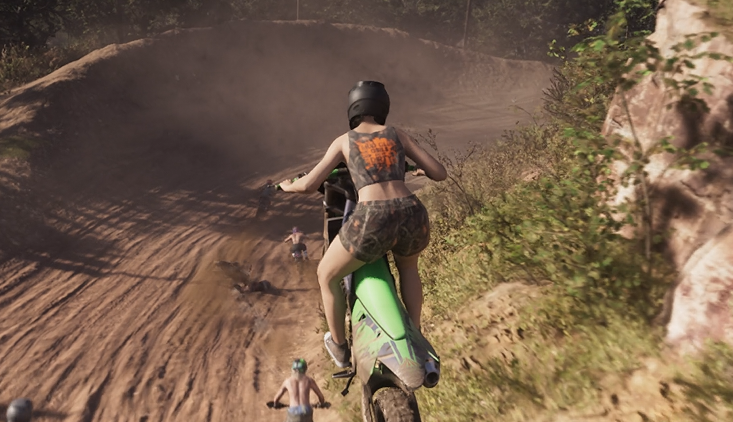 Course de moto tout terrain de Lucia